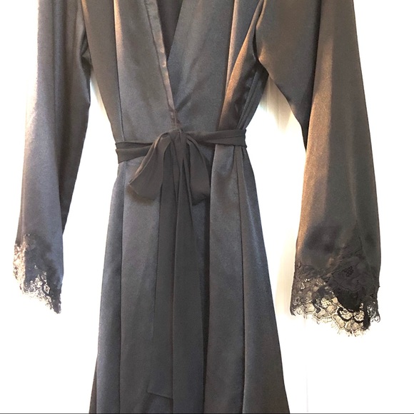 OSCAR DE LA RENTA / BLACK ROBE / SZ L - Picture 3 of 7